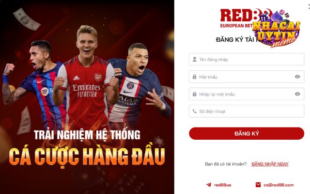 Form mẫu đăng ký tại Red88