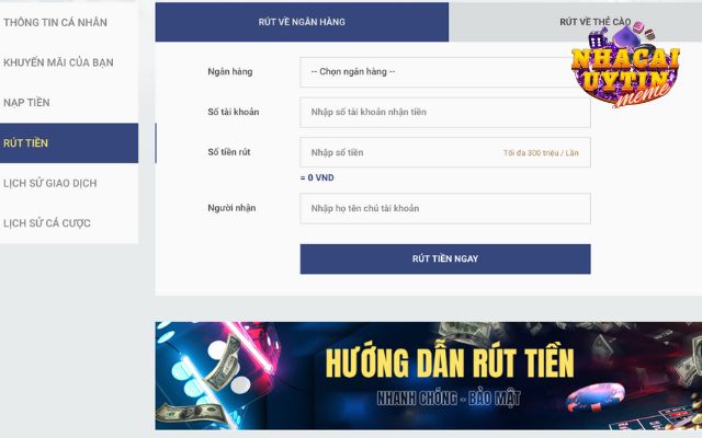 Hướng dẫn rút tiền Sky88 nhanh chóng