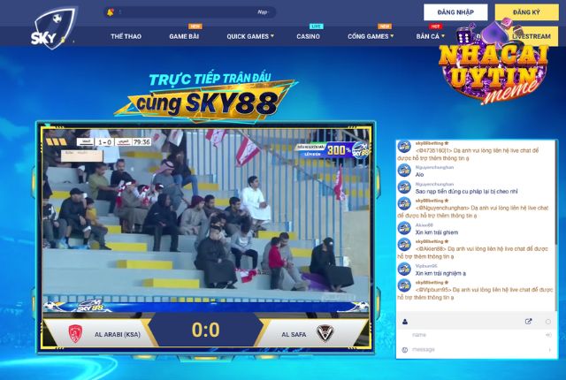 Sản phẩm livestream đời mới tại Sky88