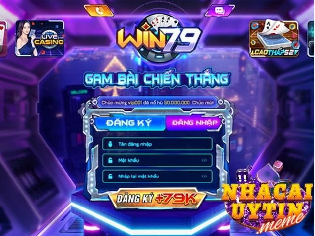 Đăng kí thành viên nhận ngay khuyến mãi Win79