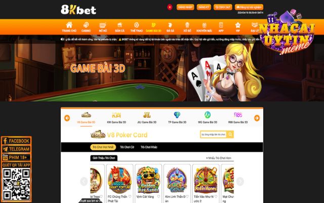 Game bài 8kbet hấp dẫn