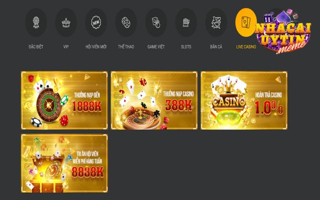 Khuyến mãi 888B cho casino