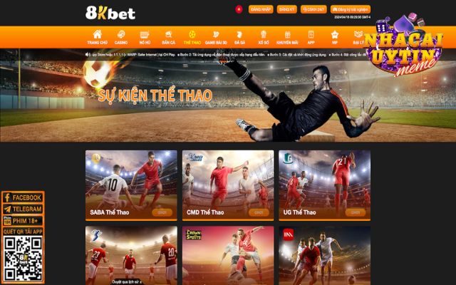 Sảnh game thể thao tại 8kbet