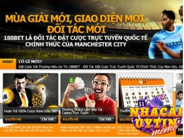 Thao tác trên web 188bet