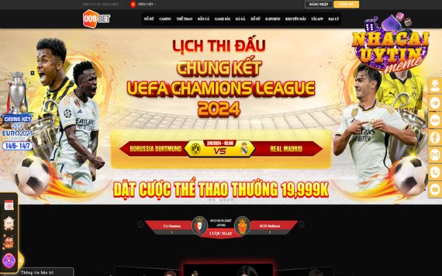 009Bet có giao diện đẹp mắt