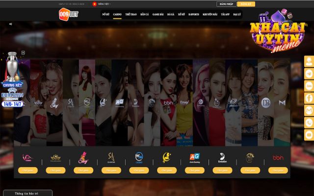 Các sảnh live casino tại 009Bet