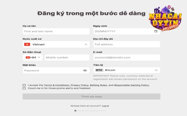 Hướng dẫn đăng ký 10 Casino