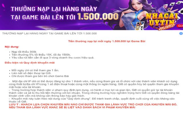 Khuyến mãi Gi8 nhận 1.500k