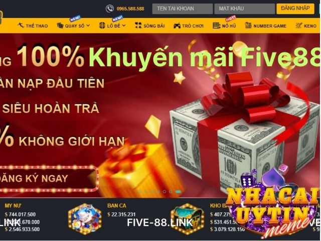 Khuyến mãi nạp đầu tại Five88