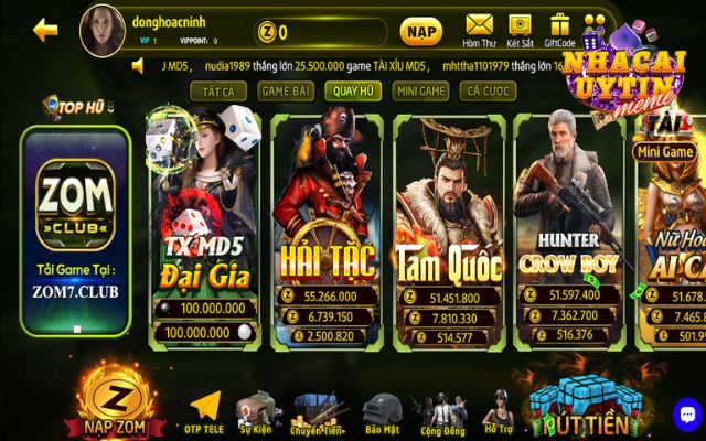 Slot game hay nhất tại Zomclub