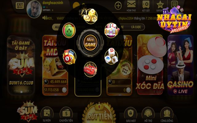 Trò chơi minigame tại Sumclub